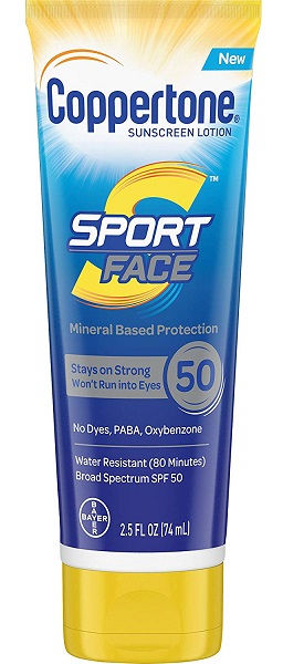 kem chống nắng cho nam giới Coppertone Sport Face Sunscreen