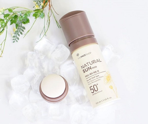 Sữa Chống Nắng Hạ Nhiệt The Face Shop Natural Sun Eco Ice Air Puff Sun