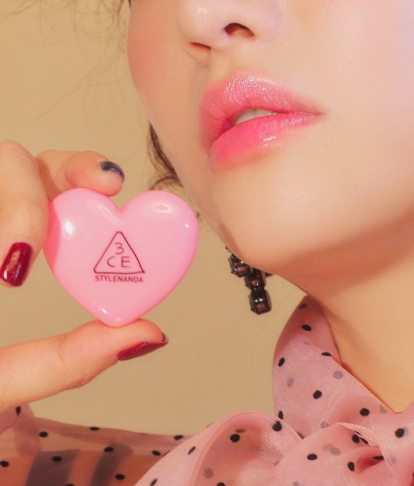 son dưỡng môi 3ce heart pot lip tinted pink
