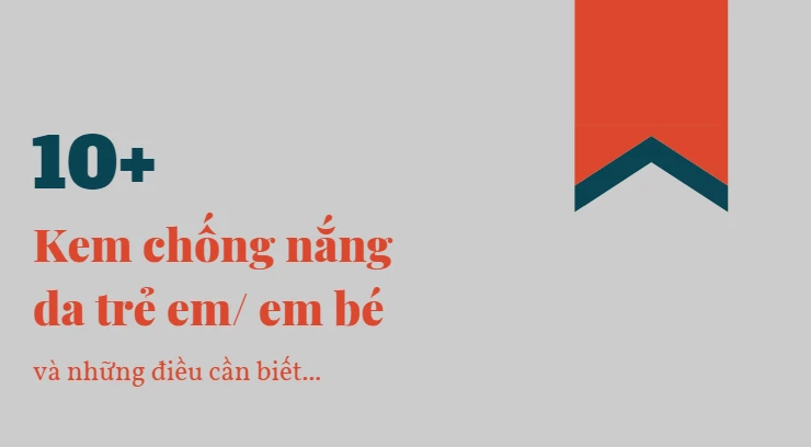 kem chống nắng cho trẻ em