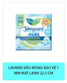 băng vệ sinh Laurier Super Slimguard siêu mỏng mát lạnh