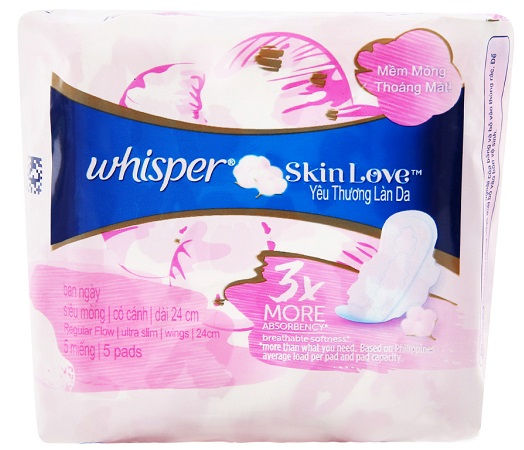 băng vệ sinh Whisper Skin Love ban ngày