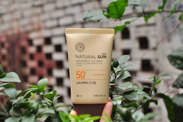 Kem chống nắng tăng cường The Face Shop Natural Sun Eco Super Perfect Sun Cream
