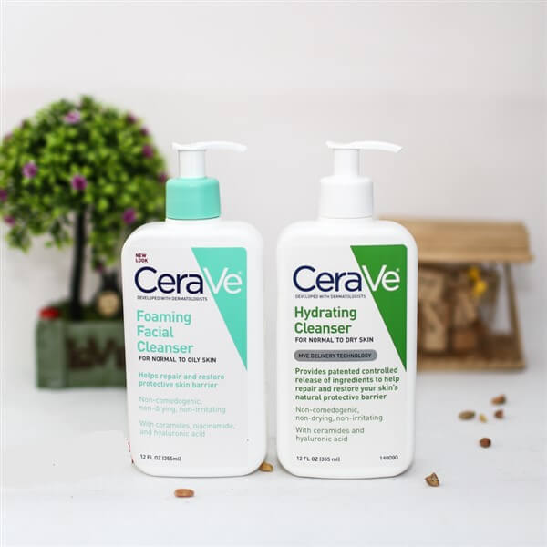 Combo Cerave Foaming Facial Cleanser và Cerave Hydrating Cleanser