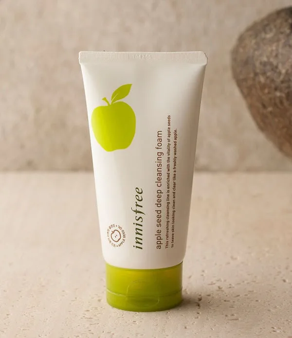 sữa rửa mặt táo xanh innisfree apple seed deep cleansing foam