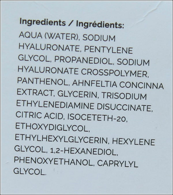 Thành phần serum T/O Hyaluronic Acid 2% + B5