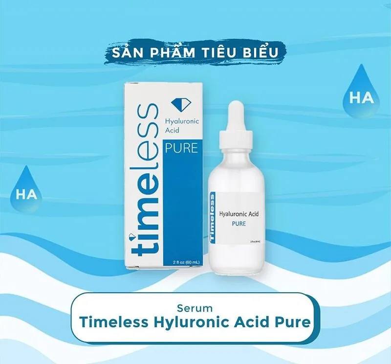 tinh chất cấp nước dưỡng da timeless hyaluronic acid pure serum