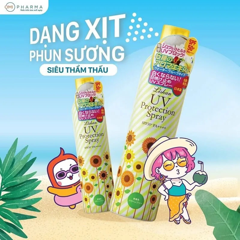 xịt chống nắng lishan aroma uv protection