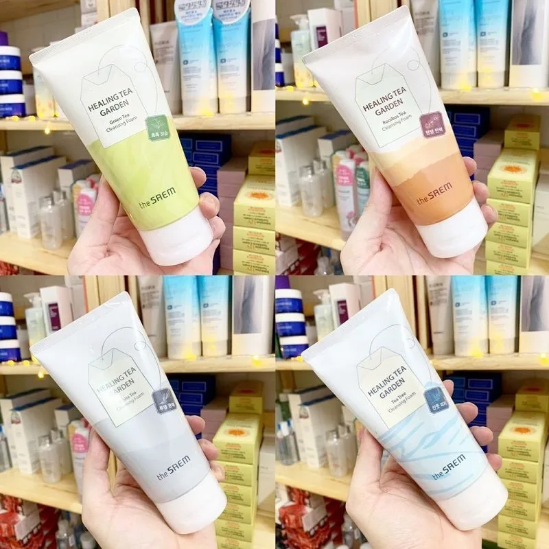 sữa rửa mặt the saem healing tea gardening cleansing foam